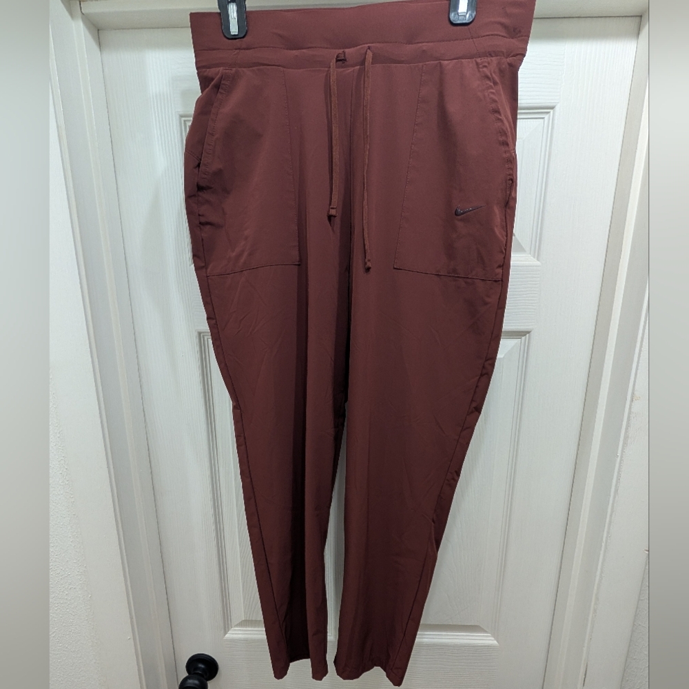 Nike Bliss Luxe 7/8 Training Jogger – Size Large, Burgundy-Brown (CU4603-273) - Picture 7 of 12